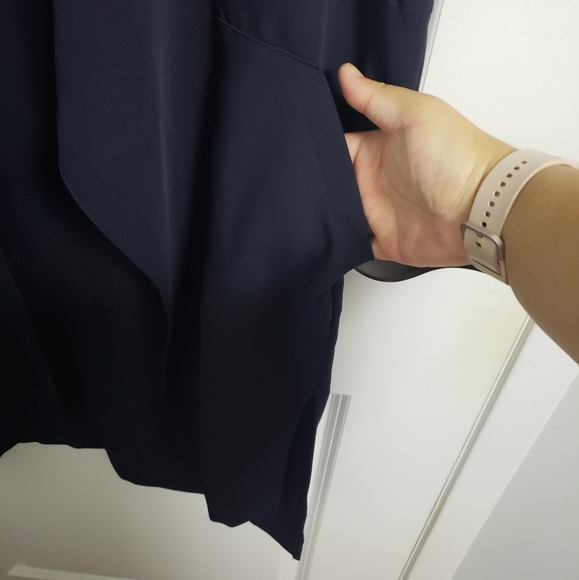 ZARA Navy Sleeveless Long Vest - Picture 8 of 9